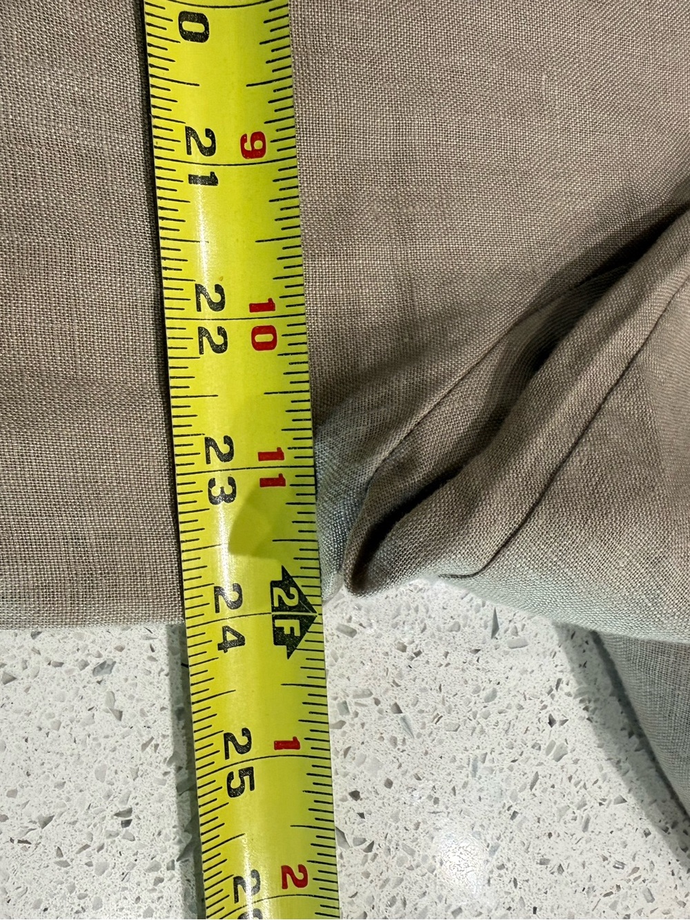 Lintico 100% Linen Relaxed Linen Pocket Tunic Top - Taupe Size L - Picture 14 of 16